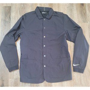 Nike Mens Repel Player Button Down Golf Rain Jacket Black Medium